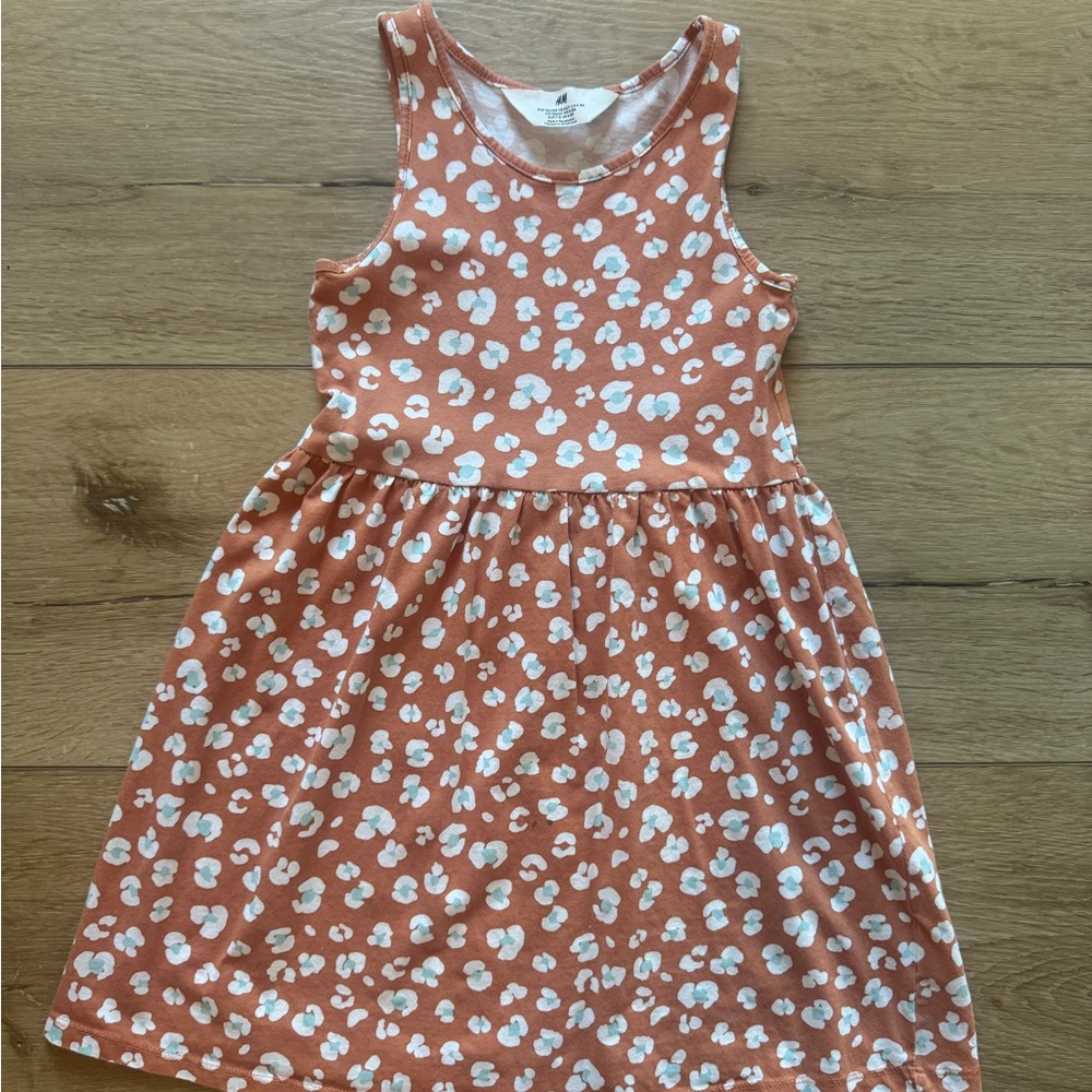 H&M Kids Sleeveless Dress in Orange and White